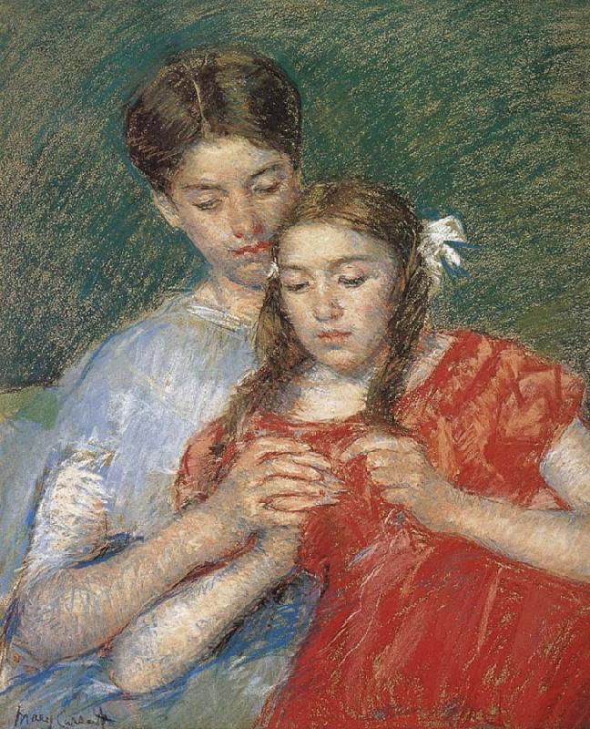 sewing class, Mary Cassatt